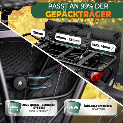 2in1 Fahrradtasche für Gepäckträger wasserdicht 25L "CAPAX"