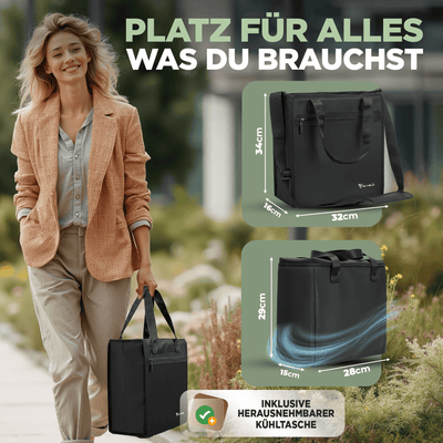 Fahrradtasche & Einkaufstasche 25L inkl. Kühltasche