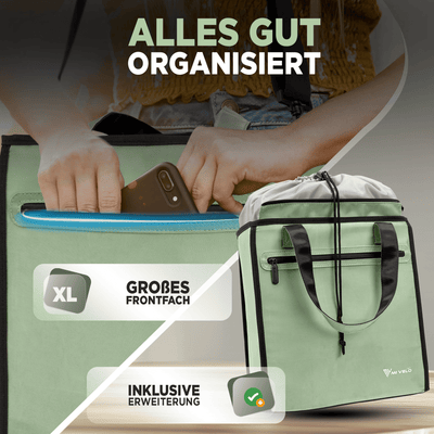 Fahrradtasche & Einkaufstasche 25L inkl. Kühltasche