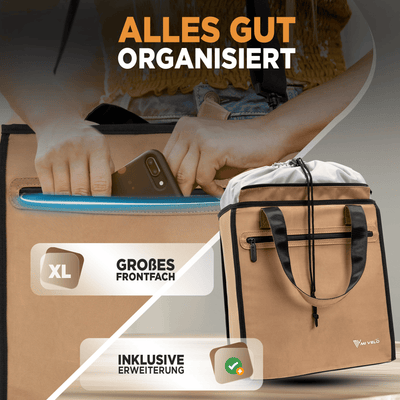 Fahrradtasche & Einkaufstasche 25L inkl. Kühltasche