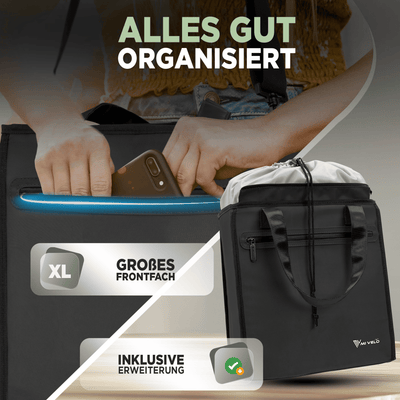 Fahrradtasche & Einkaufstasche 25L inkl. Kühltasche