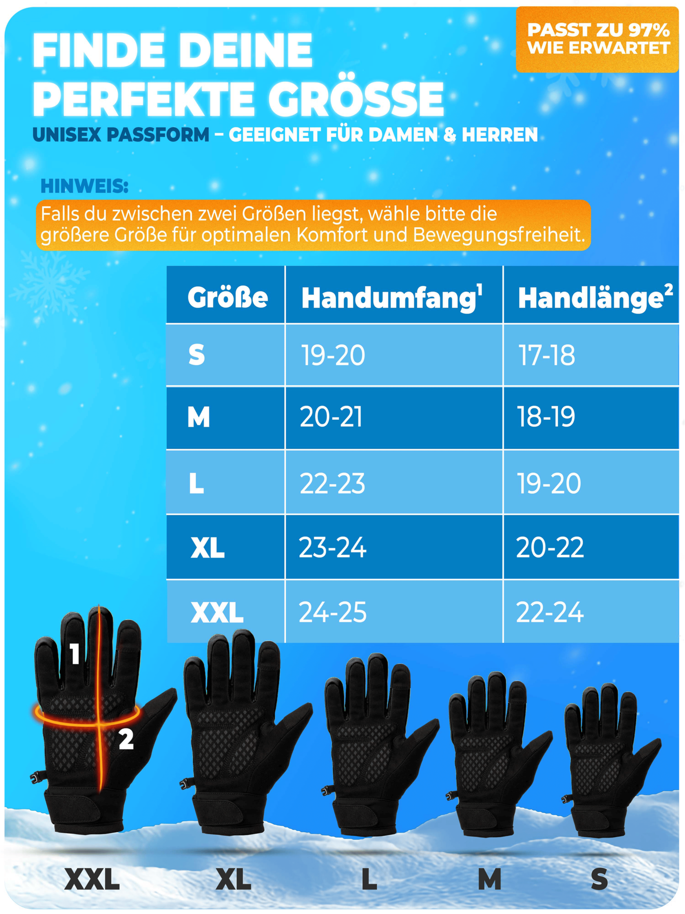 Winterhandschuhe aus Thermo-Fleece & mit 3M-Isolierung