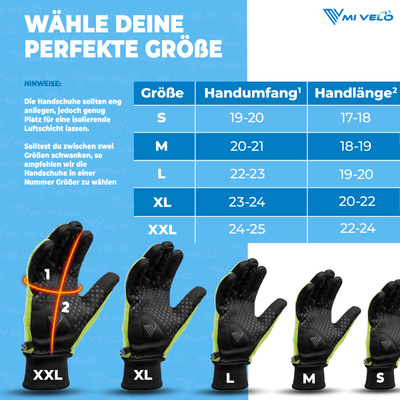 Übergangshandschuhe winddicht & wasserabweisend - Fahrradhandschuhe für Herbst & Frühling