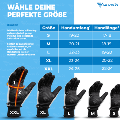 Übergangshandschuhe winddicht & wasserabweisend - Fahrradhandschuhe für Herbst & Frühling