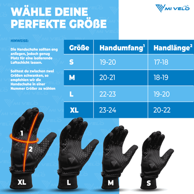 Warme Fahrradhandschuhe wasserfest & winddicht "VELORIDER"