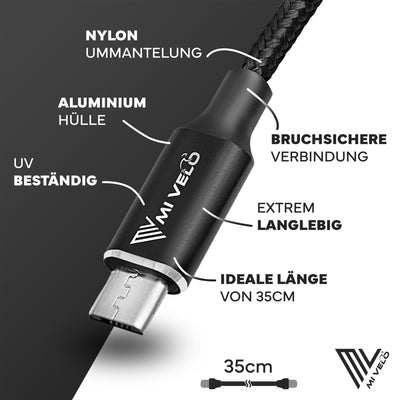 MIVELO E-Bike Ladekabel für Bosch Intuvia, Kiox (außer 300) & Nyon (alt)