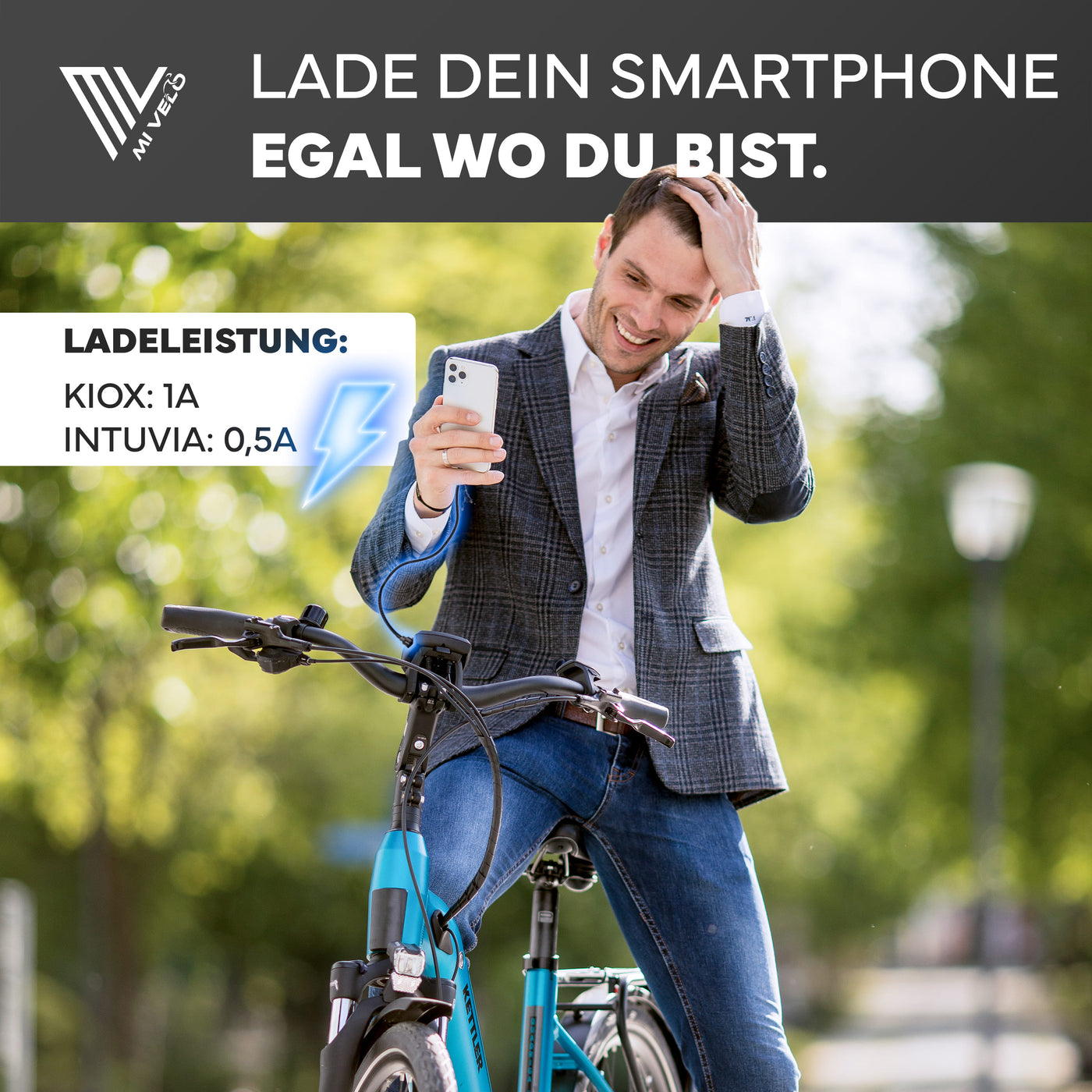 MIVELO E-Bike Ladekabel für Bosch Intuvia, Kiox (außer 300) & Nyon (alt)