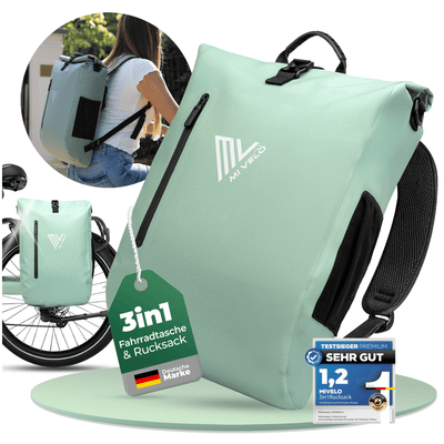 3in1 Fahrradtasche & Rucksack wasserdicht 20L "PRIMUS"