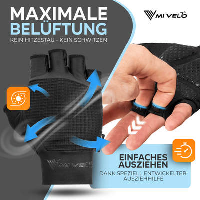Bequeme Fahrradhandschuhe für den Sommer - Atmungsaktiv & gepolstert