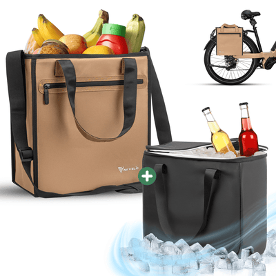 Fahrradtasche & Einkaufstasche 25L inkl. Kühltasche