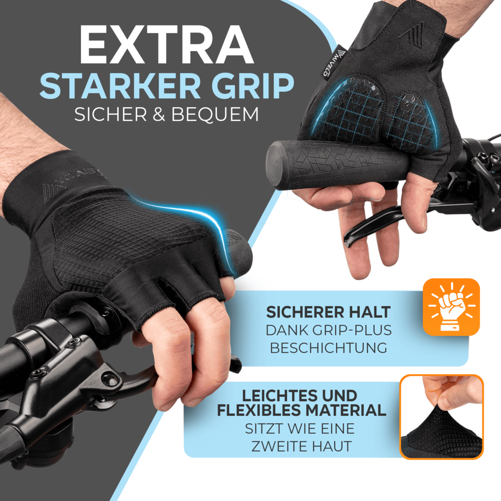 Bequeme Fahrradhandschuhe für den Sommer - Atmungsaktiv & gepolstert
