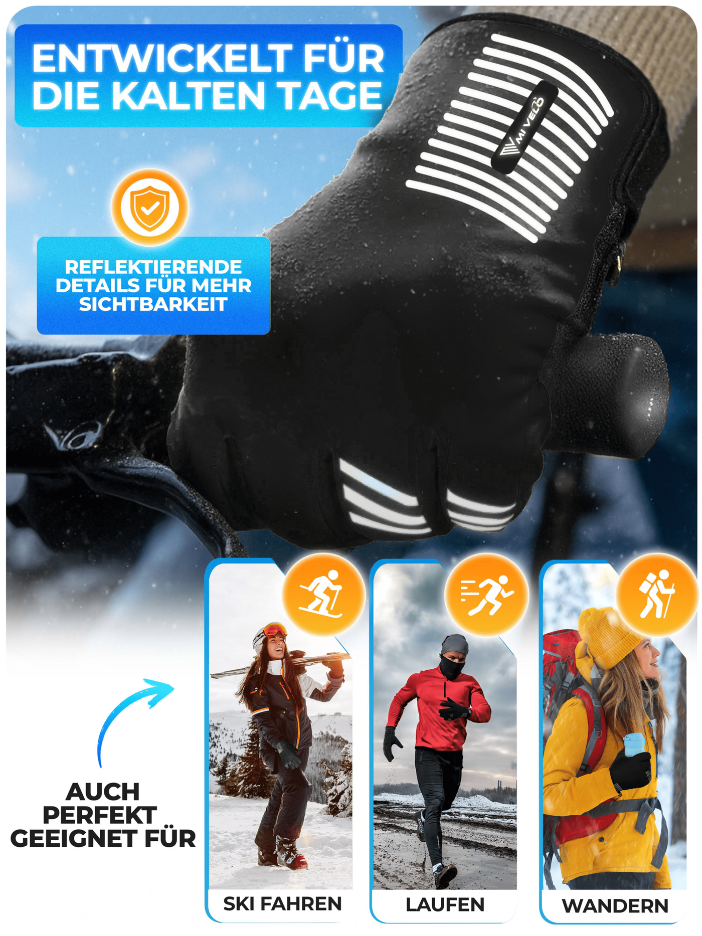 Winterhandschuhe aus Thermo-Fleece & mit 3M-Isolierung