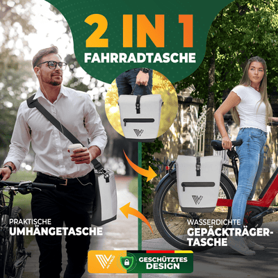 2in1 Fahrradtasche für Gepäckträger wasserdicht 25L "CAPAX"