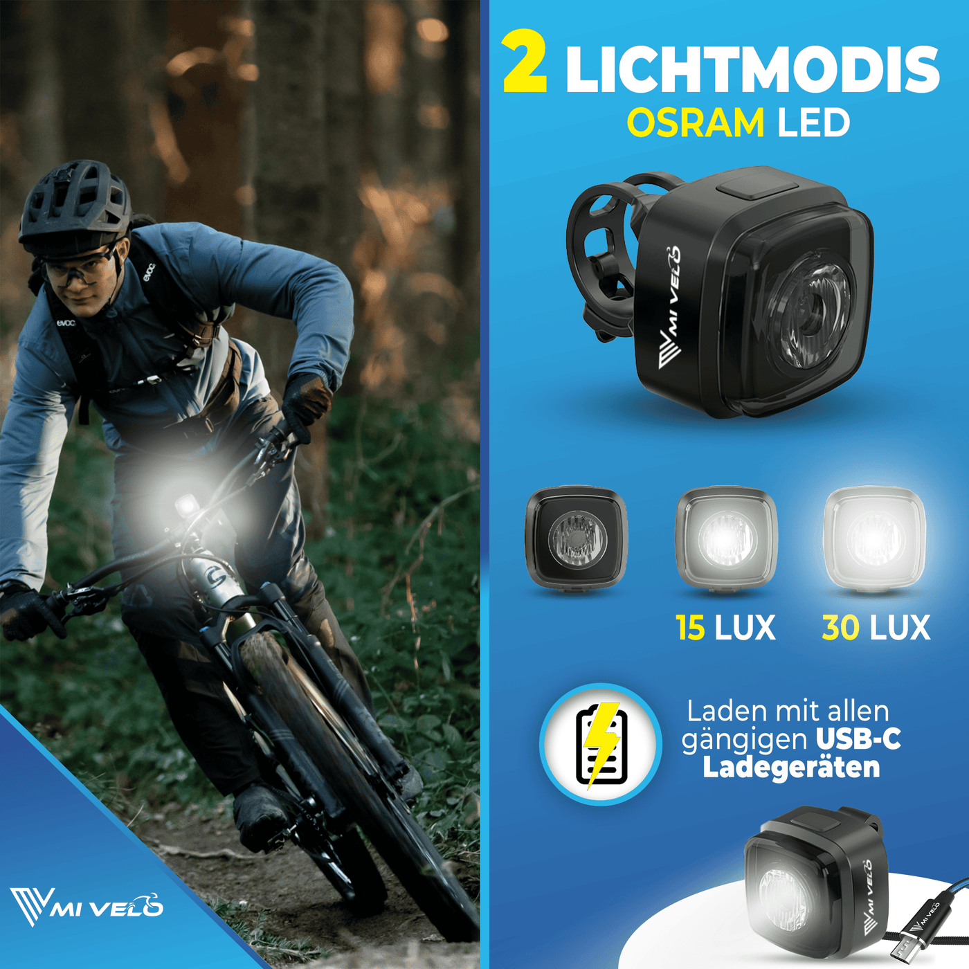 Fahrradlicht mit COB-Technologie