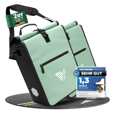 2in1 Fahrradtasche für Gepäckträger wasserdicht 25L "Max"