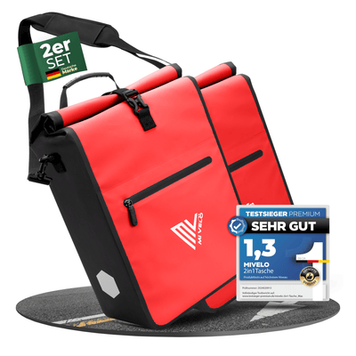 2in1 Fahrradtasche für Gepäckträger wasserdicht 25L "Max"