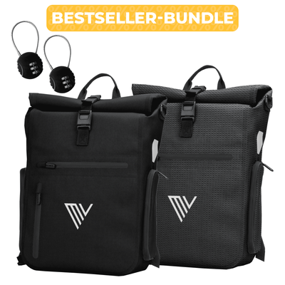 2x EVO Fahrradtaschen + 2x Schlösser