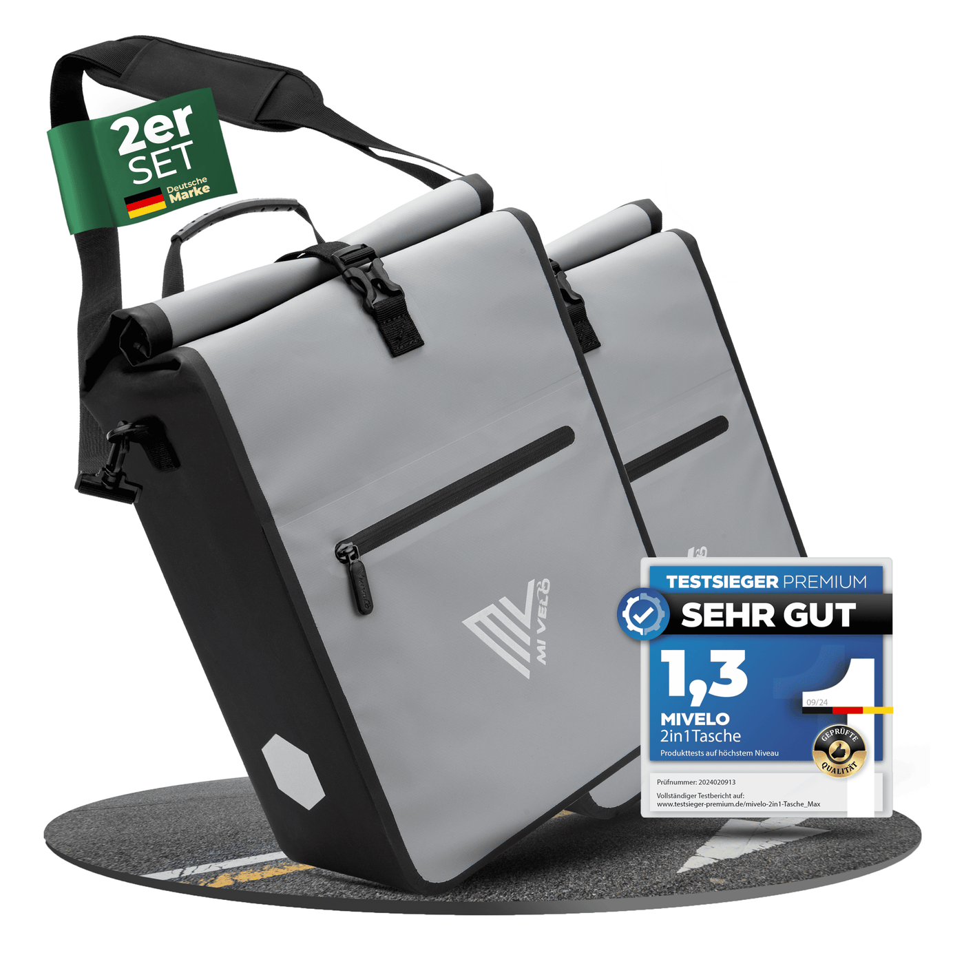 2in1 Fahrradtasche für Gepäckträger wasserdicht 25L "Max"