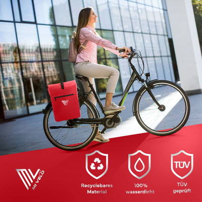 3in1 Fahrradtasche & Rucksack wasserdicht 25L "MAGNUM"