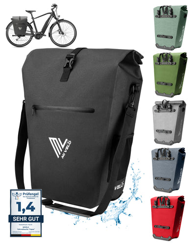 2in1 Fahrradtasche für Gepäckträger wasserdicht 25L "CAPAX"