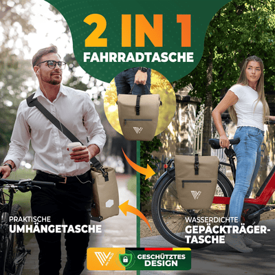 2in1 Fahrradtasche für Gepäckträger wasserdicht 25L "CAPAX"