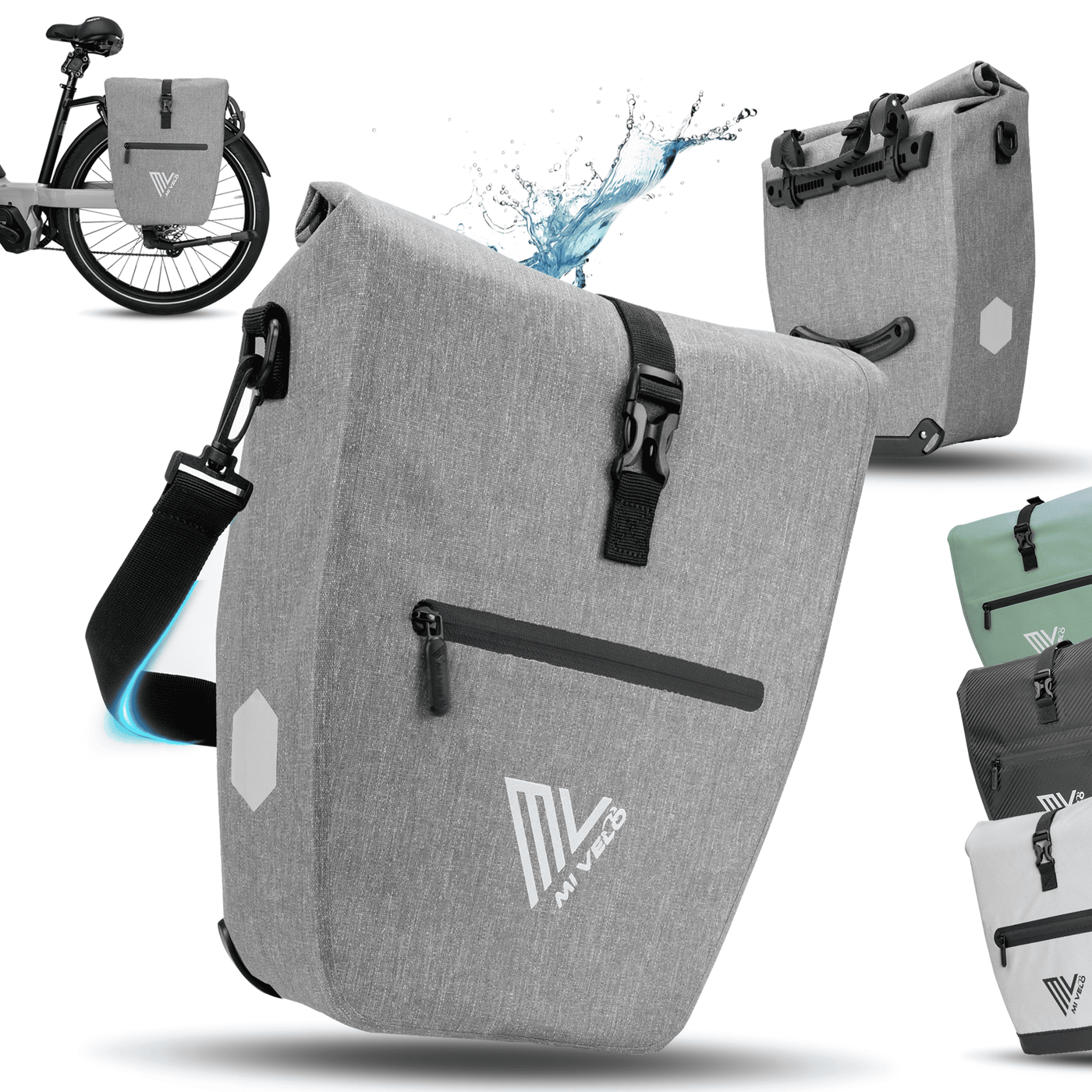 2in1 Fahrradtasche für Gepäckträger wasserdicht 25L "CAPAX"
