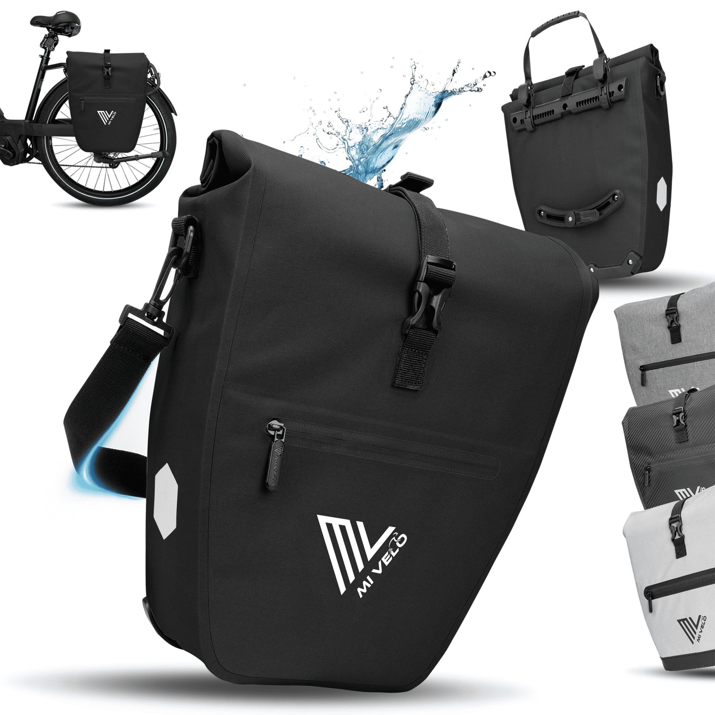 2in1 Fahrradtasche für Gepäckträger wasserdicht 25L "CAPAX"