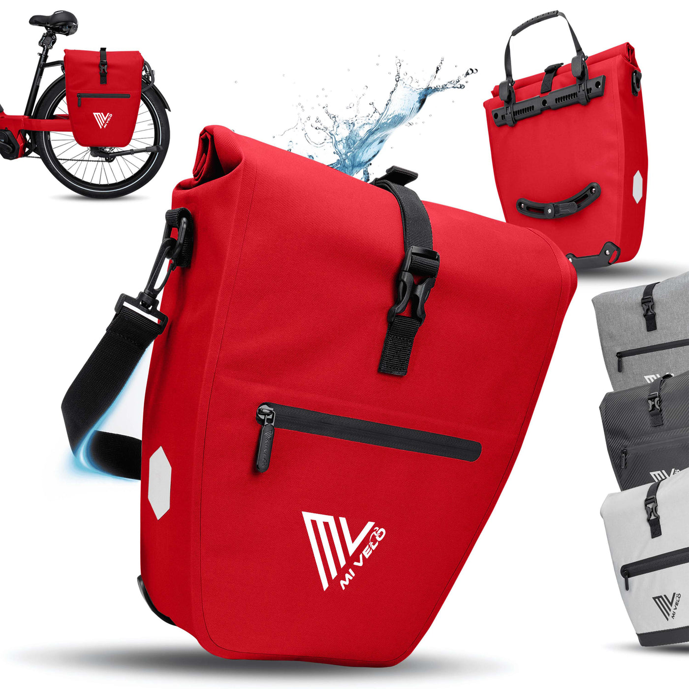 2in1 Fahrradtasche für Gepäckträger wasserdicht 25L "CAPAX"
