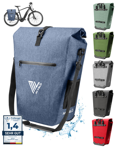 2in1 Fahrradtasche für Gepäckträger wasserdicht 25L "CAPAX"