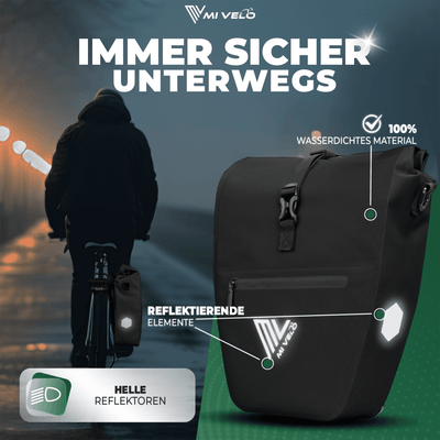2in1 Fahrradtasche für Gepäckträger wasserdicht 25L "CAPAX"