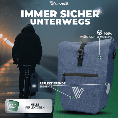 2in1 Fahrradtasche für Gepäckträger wasserdicht 25L "CAPAX"