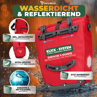 2in1 Fahrradtasche für Gepäckträger wasserdicht 25L "CAPAX"