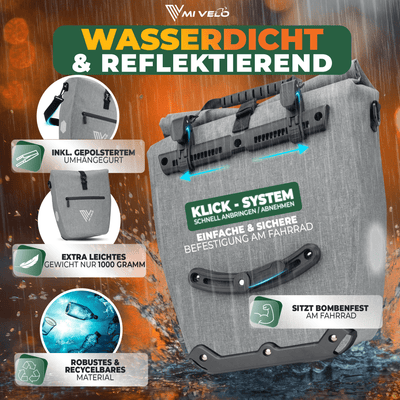 2in1 Fahrradtasche für Gepäckträger wasserdicht 25L "CAPAX"