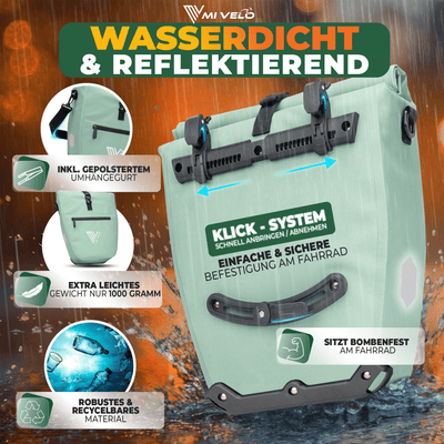 2in1 Fahrradtasche für Gepäckträger wasserdicht 25L "CAPAX"