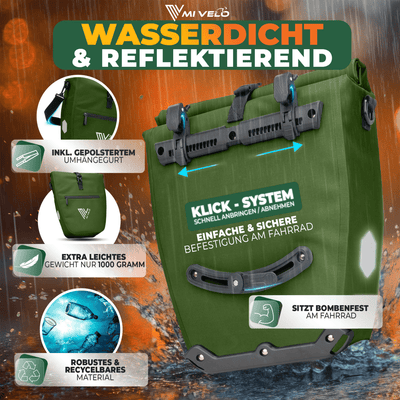 2in1 Fahrradtasche für Gepäckträger wasserdicht 25L "CAPAX"