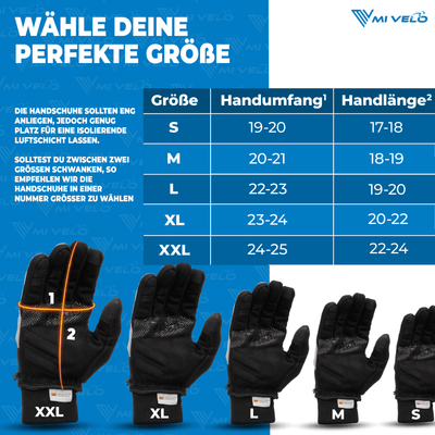 Fahrradhandschuhe Winter mit Thermo-Fleece & 3M-Thinsulate "THERMO-FIT"