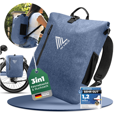 3in1 Fahrradtasche & Rucksack wasserdicht 20L "PRIMUS"