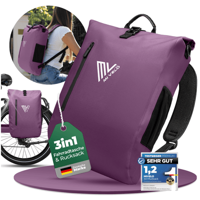 3in1 Fahrradtasche & Rucksack wasserdicht 20L "PRIMUS"