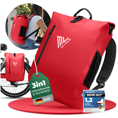 3in1 Fahrradtasche & Rucksack wasserdicht 20L "PRIMUS"