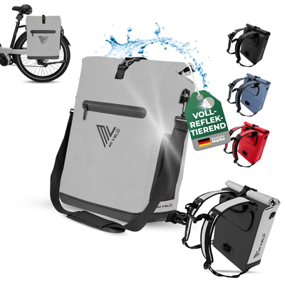 3in1 Fahrradtasche & Rucksack wasserdicht 25L "MAGNUM"