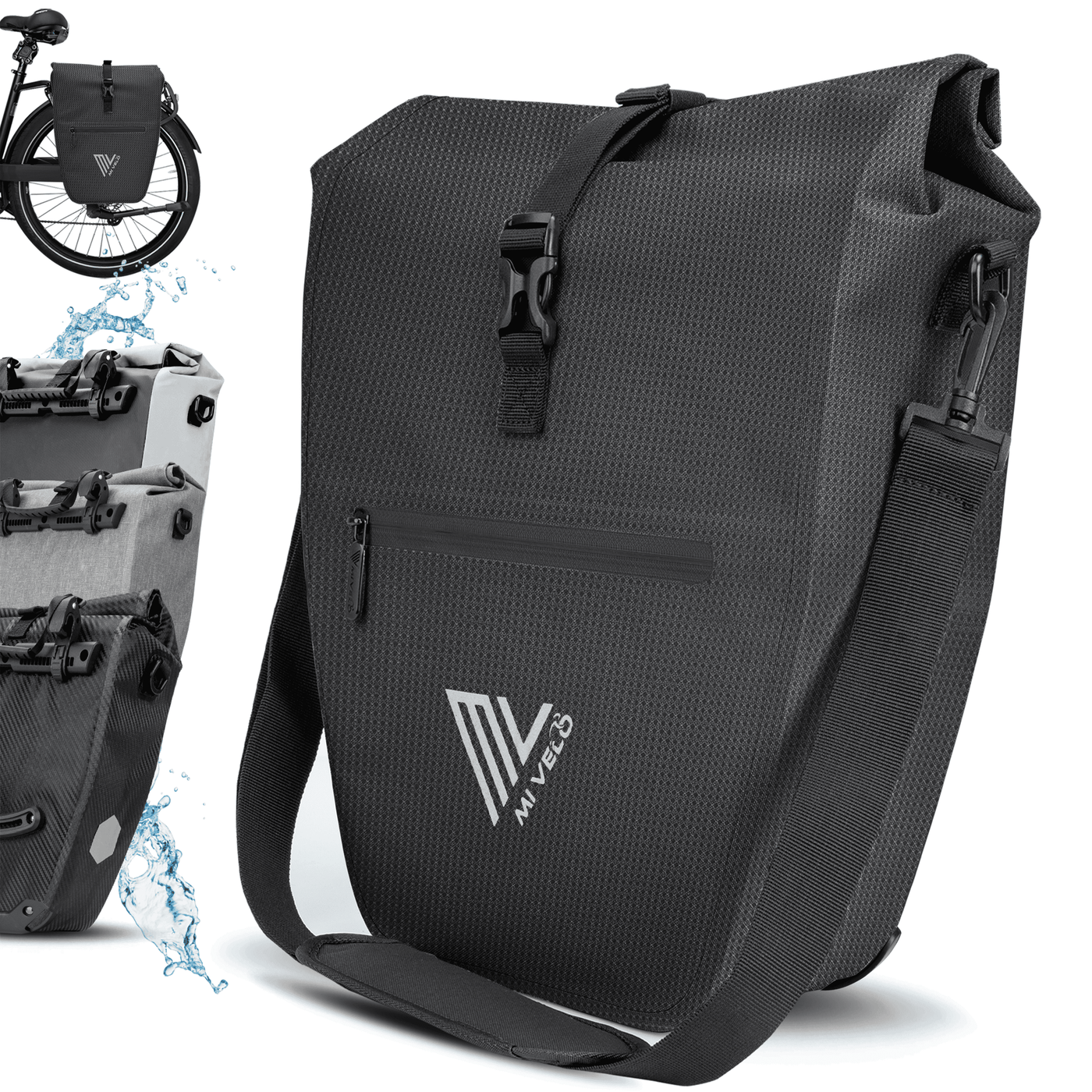 2in1 Fahrradtasche für Gepäckträger wasserdicht 25L "CAPAX"