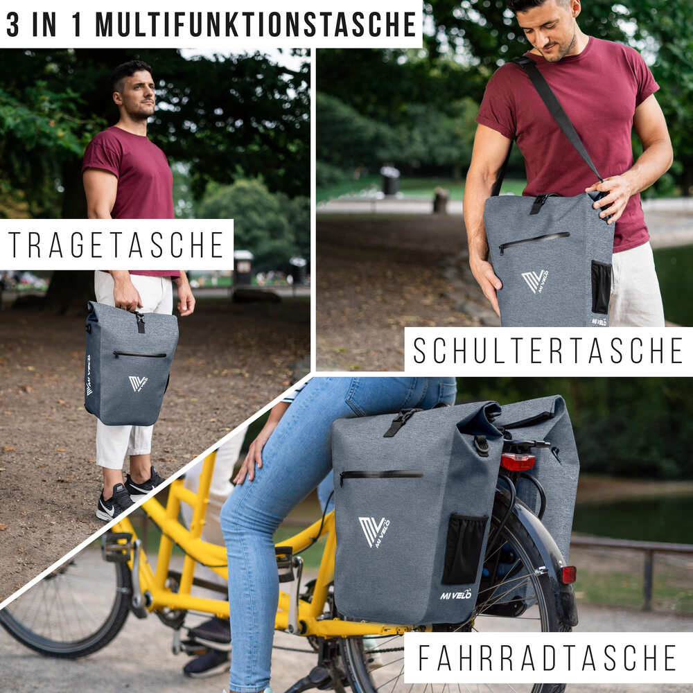 2 in 1 Fahrradtasche 25L + Kühltasche 20L "Spar-Bundle"